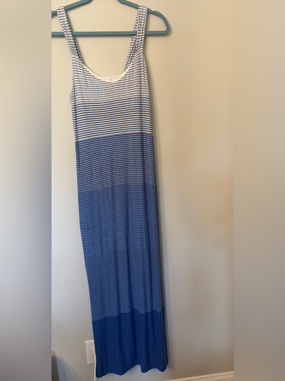 Soma blue striped coastal maxi dress size medium